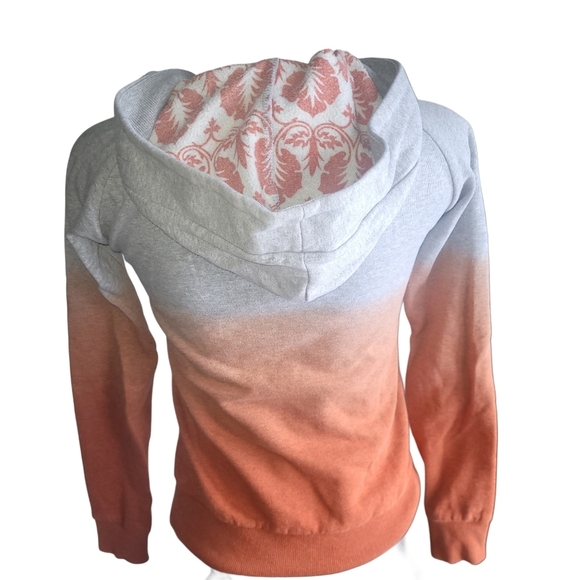 Element White and Orange Ombre Pullover Hoodie S - Picture 6 of 7